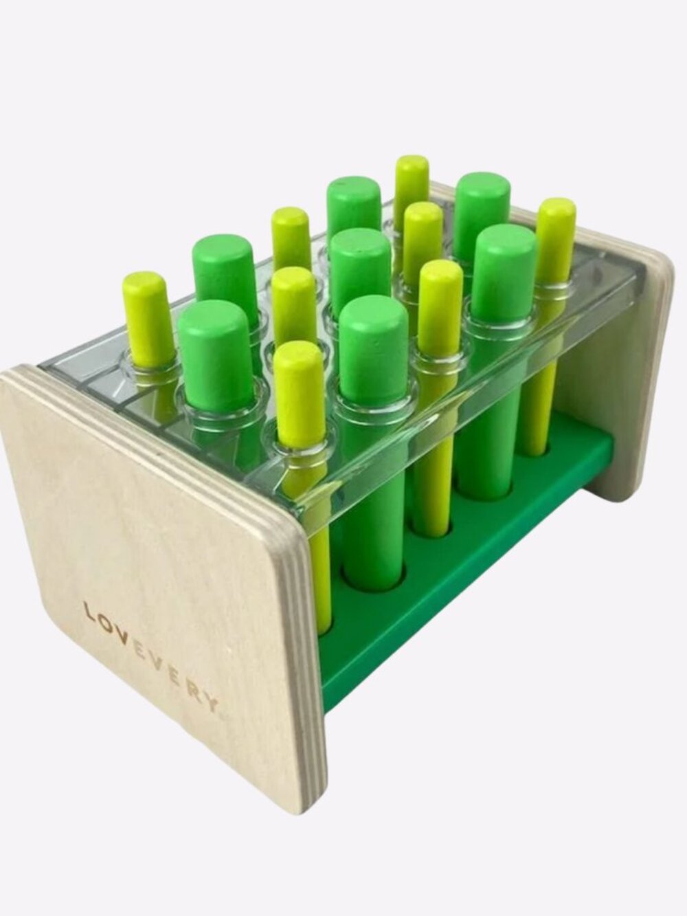 Lovery Wooden Posting Stand Green Kids Developmental Baby Toy Motor Skills